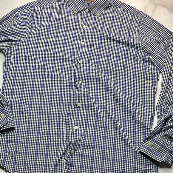 Peter Millar Summer Comfort Collier Performance Plaid Woven Button Up - Picture 3 of 6